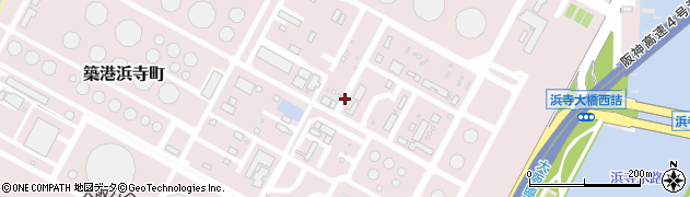 大阪府堺市西区築港浜寺町周辺の地図