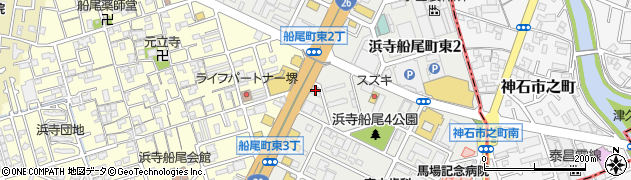 大阪府堺市西区浜寺船尾町東3丁389周辺の地図