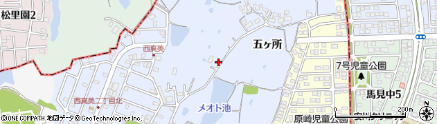 奈良県香芝市五ヶ所395周辺の地図