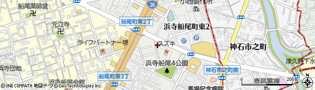 大阪府堺市西区浜寺船尾町東3丁341周辺の地図
