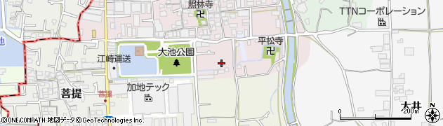 大阪府堺市美原区小寺周辺の地図