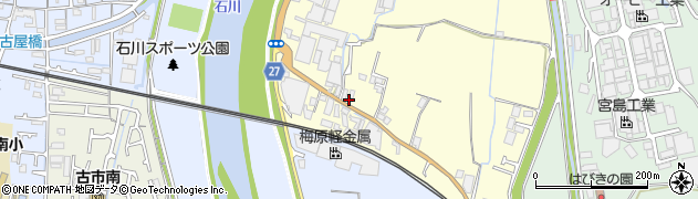 大阪府羽曳野市川向182周辺の地図