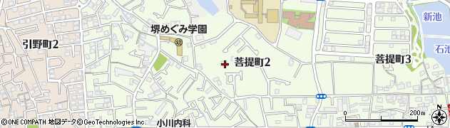 大阪府堺市東区菩提町2丁15周辺の地図