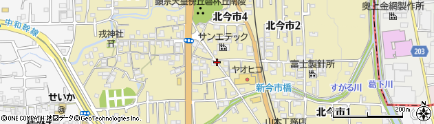 奈良県香芝市北今市周辺の地図