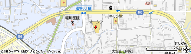 オークワ香芝逢坂店周辺の地図