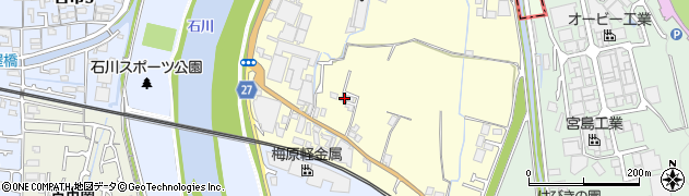 大阪府羽曳野市川向174周辺の地図