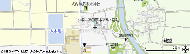 奈良県田原本町（磯城郡）伊与戸周辺の地図