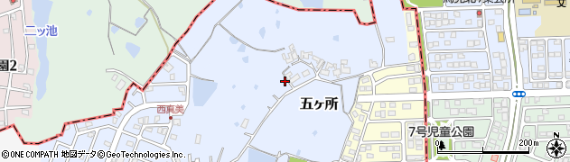 奈良県香芝市五ヶ所379周辺の地図