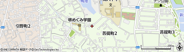 大阪府堺市東区菩提町2丁12周辺の地図
