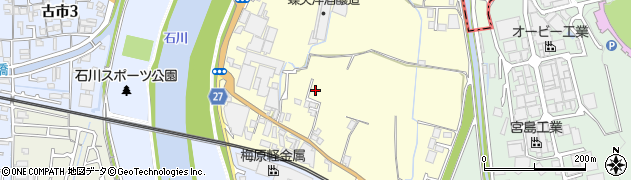 大阪府羽曳野市川向173周辺の地図
