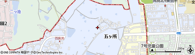 奈良県香芝市五ヶ所380周辺の地図
