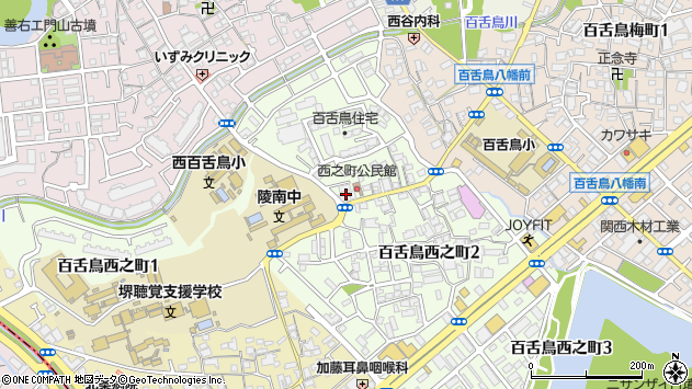 〒591-8033 大阪府堺市北区百舌鳥西之町の地図