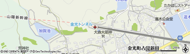 岡山県浅口市金光町占見新田1607-5周辺の地図