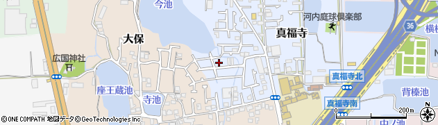 大阪府堺市美原区真福寺周辺の地図
