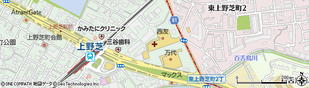セリア西友上野芝店周辺の地図
