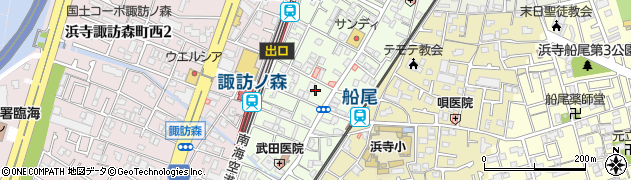 大阪府堺市西区浜寺諏訪森町中周辺の地図
