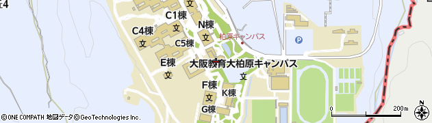 大阪教育大学周辺の地図