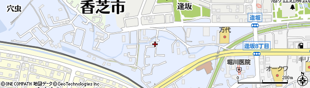 奈良県香芝市穴虫852周辺の地図