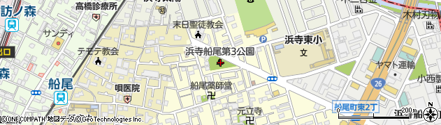 浜寺船尾第3公園周辺の地図