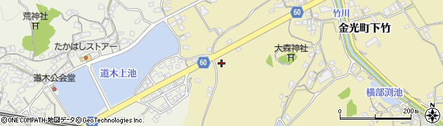 岡山県浅口市金光町下竹510-1周辺の地図
