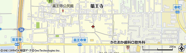 奈良県田原本町（磯城郡）藥王寺周辺の地図