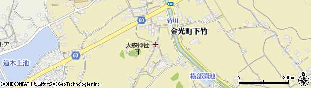 岡山県浅口市金光町下竹762周辺の地図