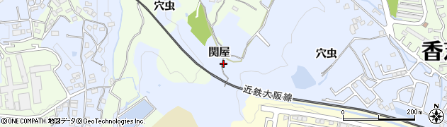 奈良県香芝市穴虫458周辺の地図