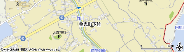 岡山県浅口市金光町下竹1259周辺の地図