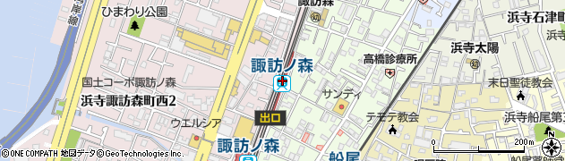 諏訪ノ森駅周辺の地図