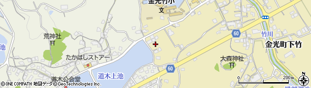 岡山県浅口市金光町下竹362周辺の地図