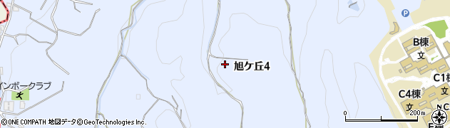 大阪府柏原市旭ケ丘周辺の地図