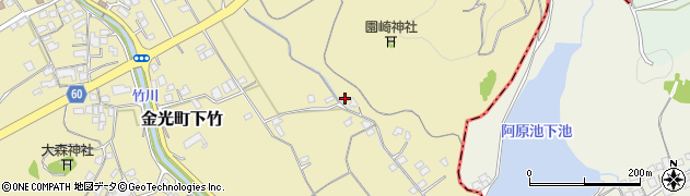 岡山県浅口市金光町下竹1909周辺の地図