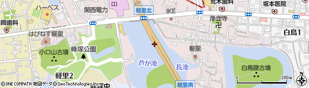 大阪府羽曳野市軽里周辺の地図