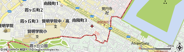 大阪府堺市堺区南陵町周辺の地図