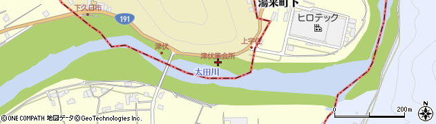 津伏集会所周辺の地図