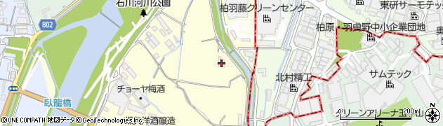 大阪府羽曳野市川向74周辺の地図