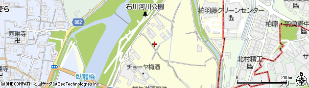 大阪府羽曳野市川向218周辺の地図