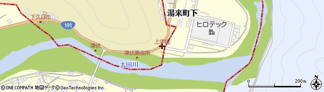 上宇佐周辺の地図