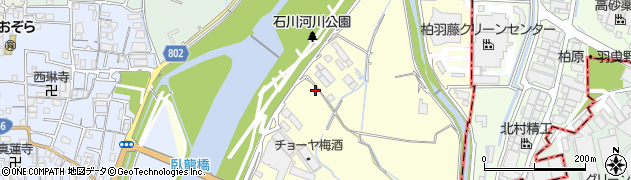 大阪府羽曳野市川向215周辺の地図