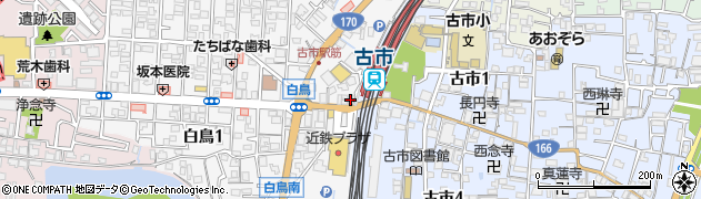 セブンイレブン羽曳野古市駅前店周辺の地図