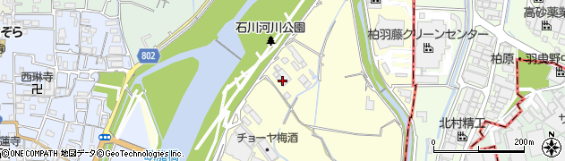 大阪府羽曳野市川向232周辺の地図