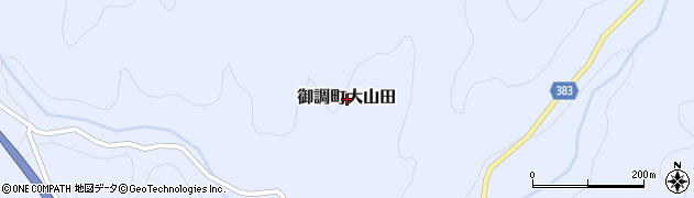 広島県尾道市御調町大山田周辺の地図