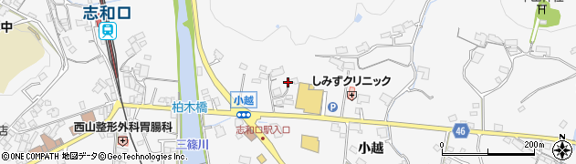 広島県広島市安佐北区白木町小越184周辺の地図