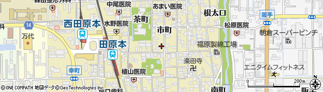 奈良県磯城郡田原本町市町599周辺の地図