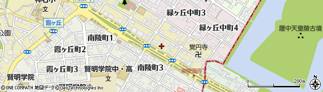 ソフトバンク　上野芝泉北１号線周辺の地図
