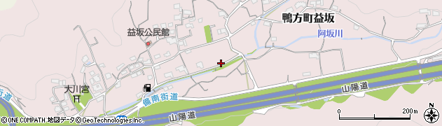 岡山県浅口市鴨方町益坂周辺の地図