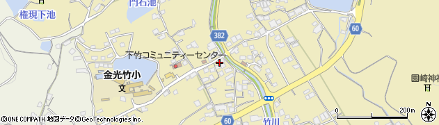 岡山県浅口市金光町下竹411周辺の地図