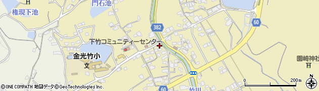 岡山県浅口市金光町下竹413周辺の地図