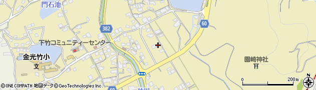 岡山県浅口市金光町下竹1354周辺の地図