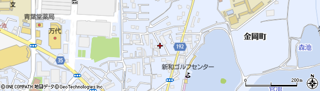 金岡町いわいちょう広場周辺の地図